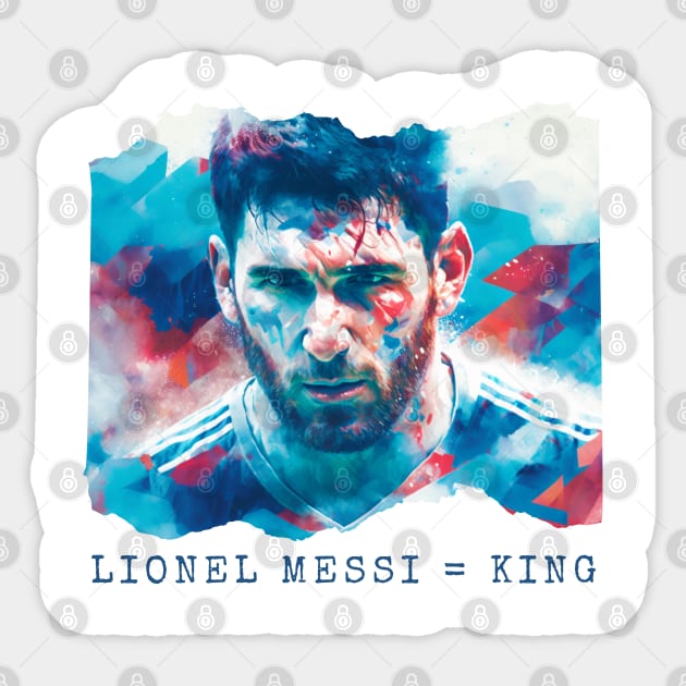 Lionel Messi King Argentina Pride Sticker TeePublic